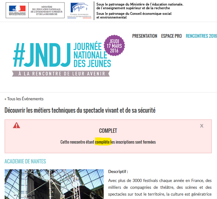 ARTEK Formations complet pour les JNDJ 2016