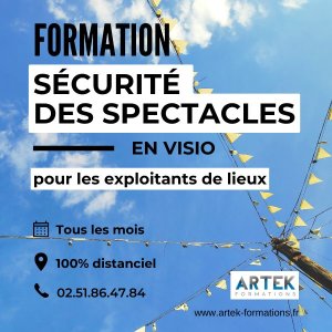 Formations à la sécurité des spectacles en distanciel pour les exploitants de lieux